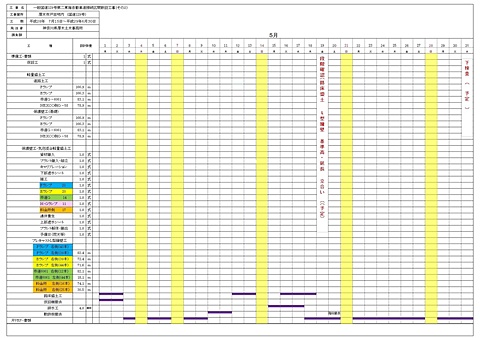 平成29年5月の工程表